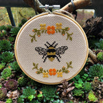 FLORAL BEE Cross Stitch - nature conservation donation